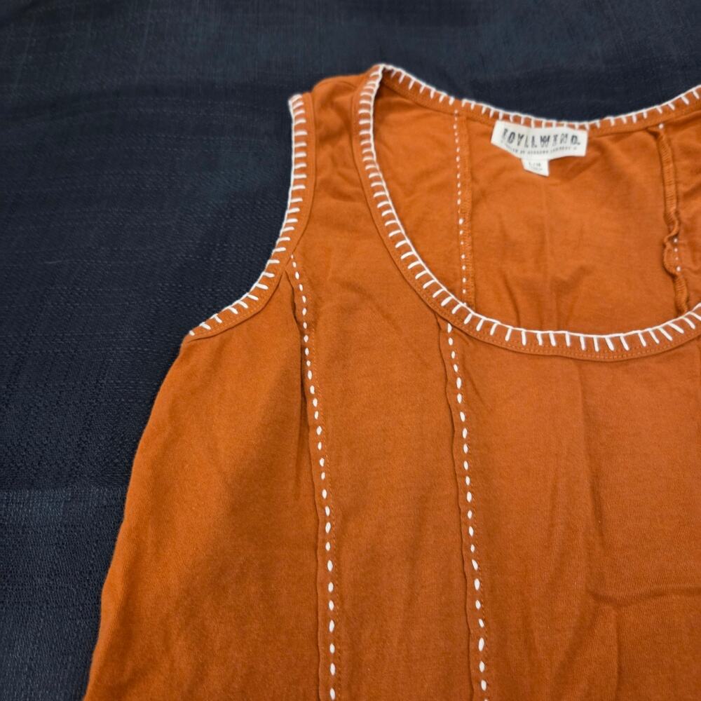 Idyllwind Miranda Lambert Western Contrast Stitch Tank Top Orange Womens Size L - Picture 4 of 13
